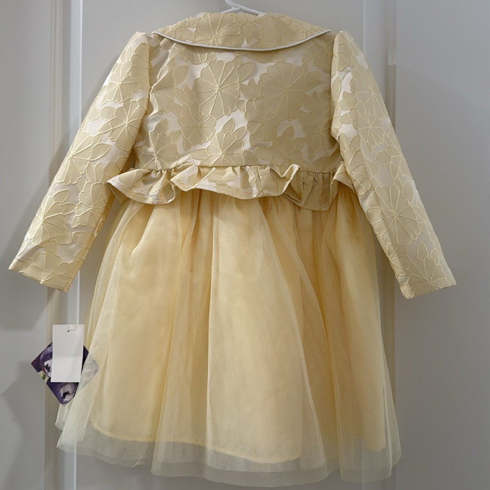 Yellow Floral Dress with Jacket - Picture 8 of 9